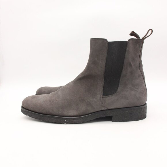 Oro Los Angeles Chelsea Boots Men\'s Size 12 Gray Suede  Alicante Crepe Soles